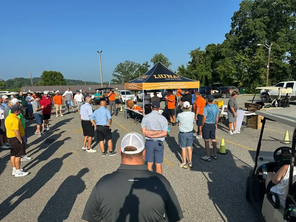 Laborers Appalachian Regional Council members gather at the first Scholarship Fund Golf Tournament.