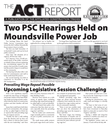 December 2014 Newsletter Volume 23